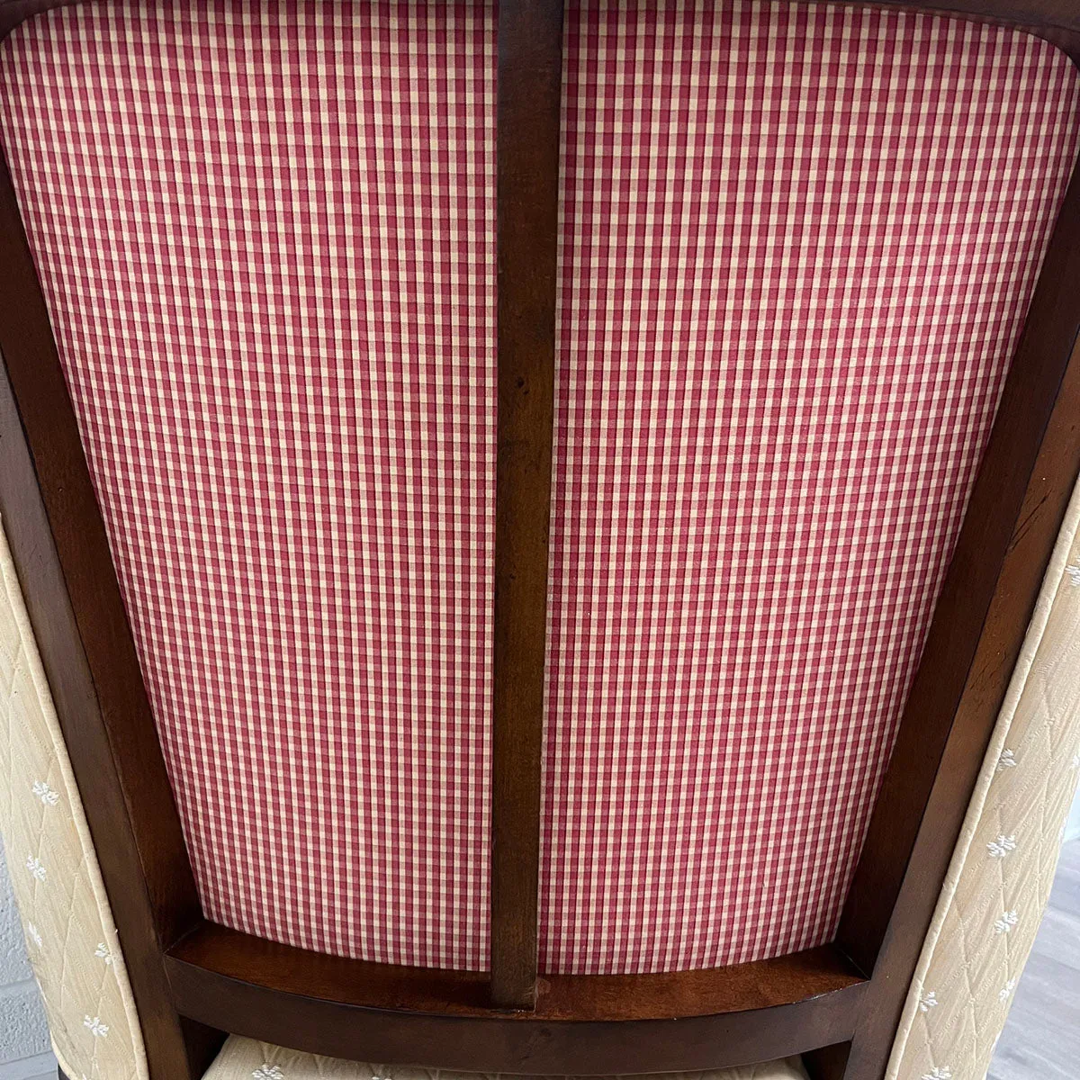 Wooden Chair With Upholstered Back