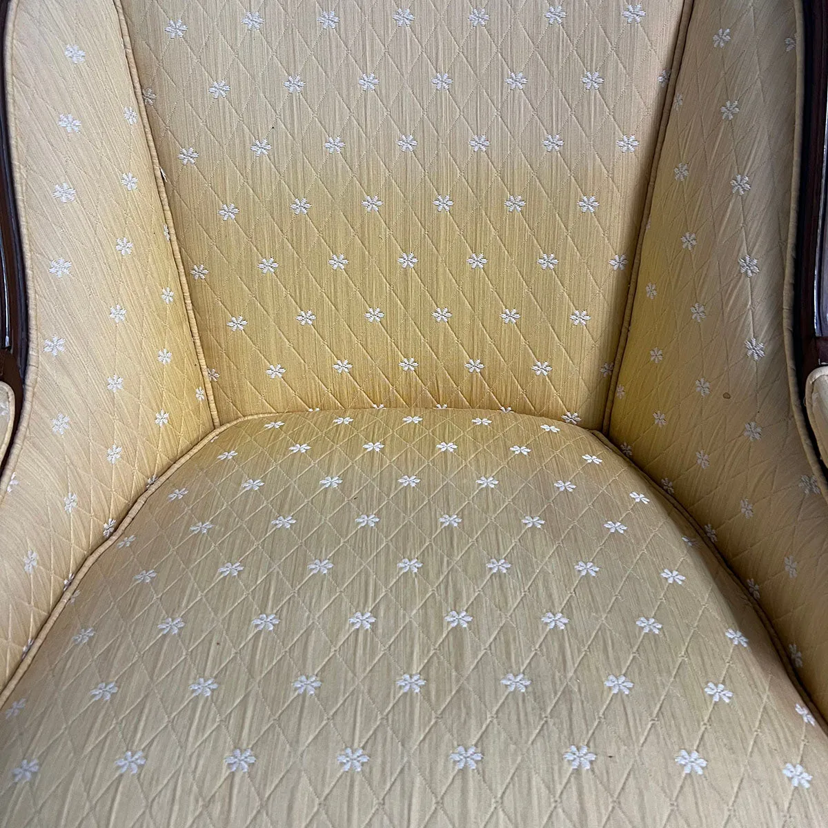 Wooden Chair With Upholstered Back
